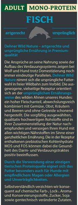 Dehner Wild Nature Hundefutter Gebirgssee, Trockenfutter getreidefrei / zuckerfrei, für ausgewachsen