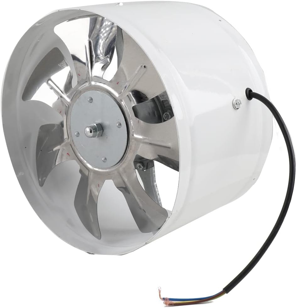 ECUTEE Rohrventilator 12" 300mm Abluftventilator Axiallüfter, Zuluft Abluft Lüfter Axialventilator I