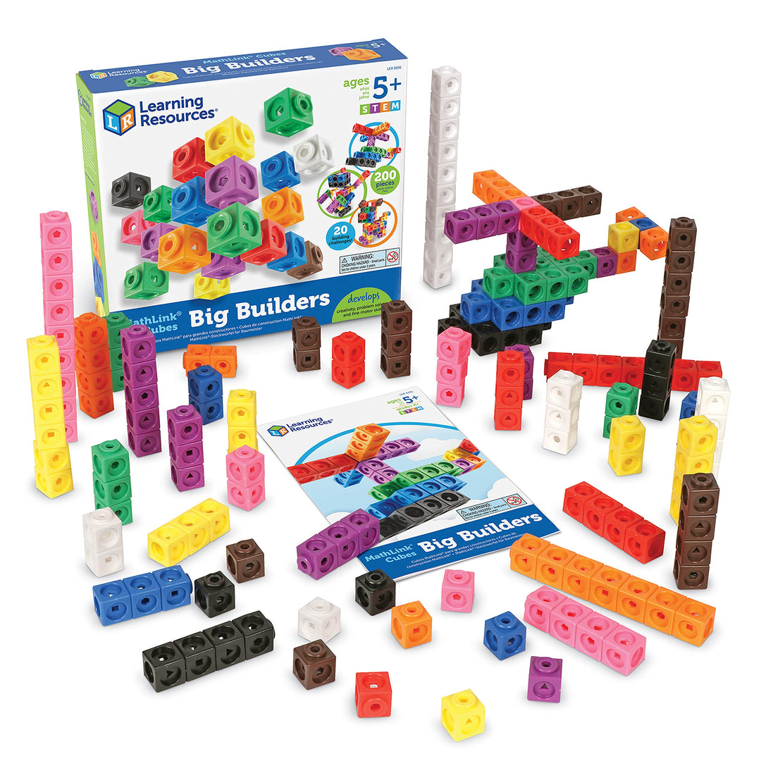 Learning Resources Big Builders für Baumeister – MathLink-Steckwürfel