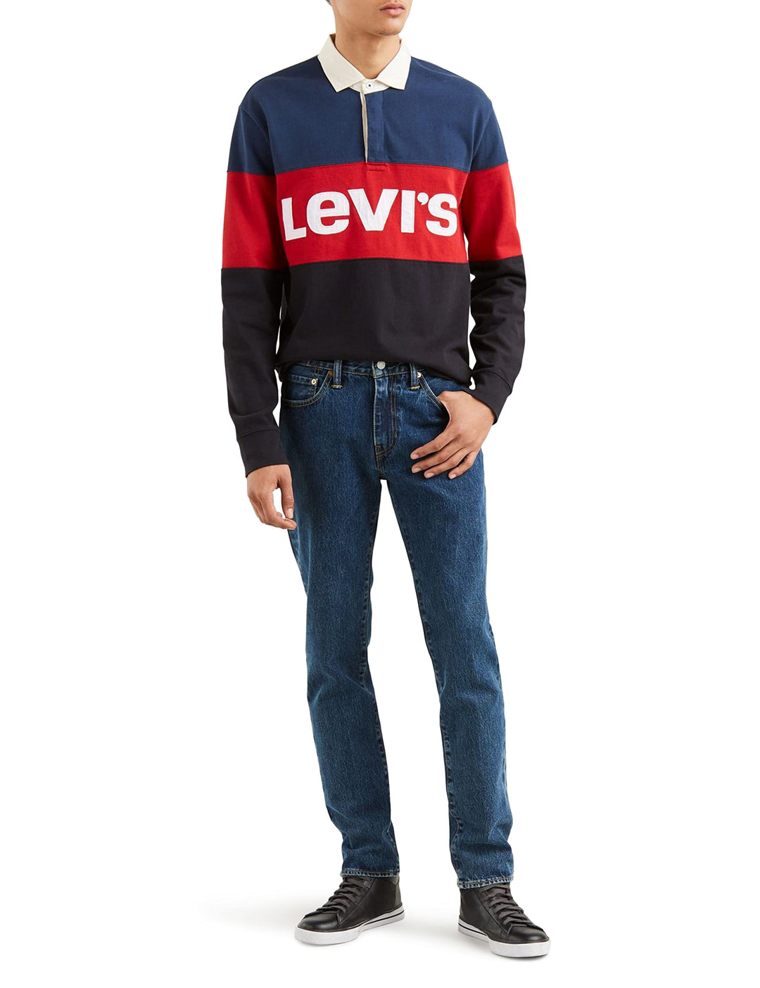 Levi's Herren Jeanshose 501 Original mit Knopfleiste, Straight Fit 38W / 32L Stonewash, 38W / 32L St