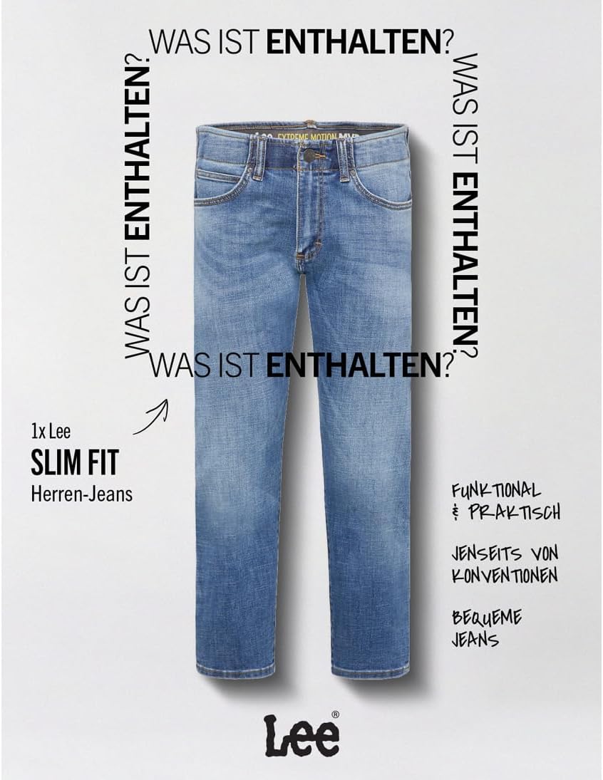 Lee Herren Extreme Motion Jeans 38W / 34L Lenny, 38W / 34L Lenny