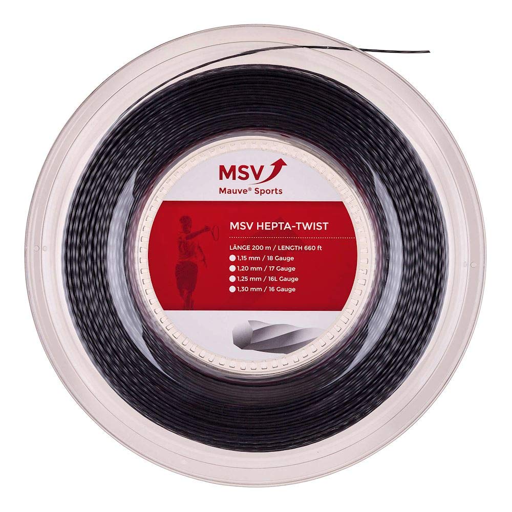MSV Saitenrolle Hepta Twist 1.25 mm Schwarz, 1.25 mm Schwarz