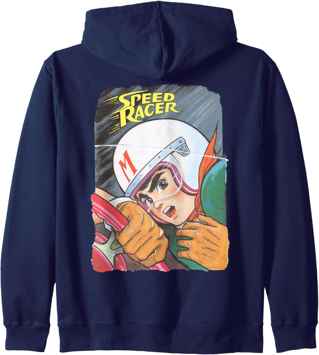 Manga Speed Racer Logo Schliessen Kapuzenjacke