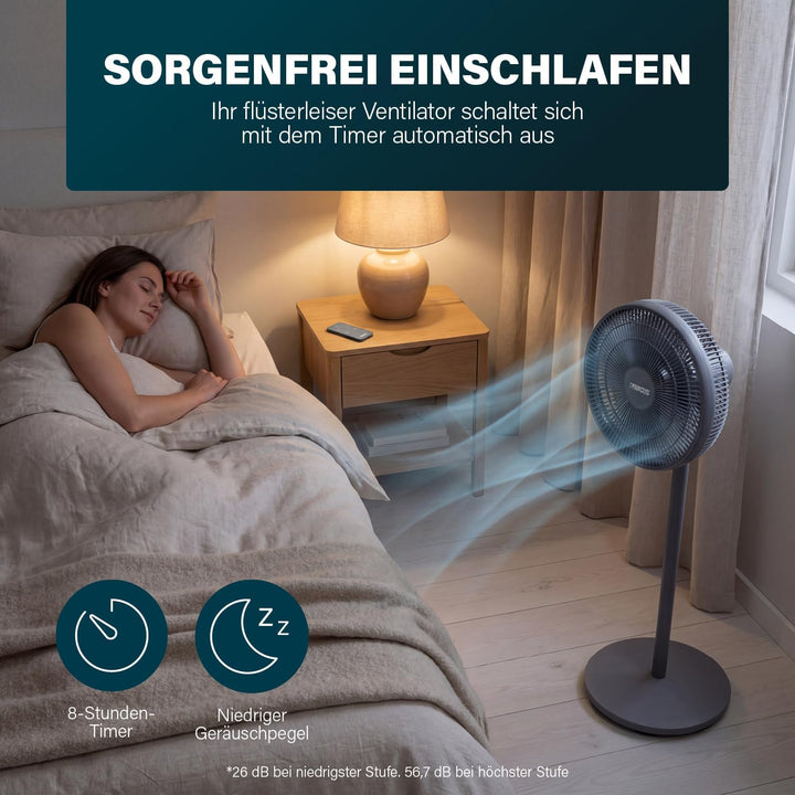 Princess Säulenventilator - Elegantes Design - 30 W - Leistungsstark, Leise, Energieeffizient - Durc