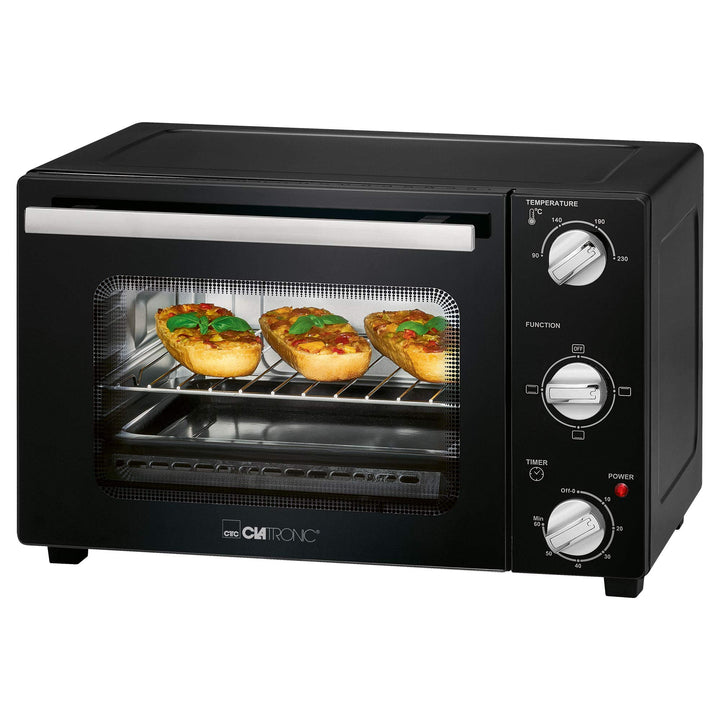 Clatronic Minibackofen MBG 3726 Backofen klein mit Ober- und Unterhitze, Mini Ofen elektrisch, perfe