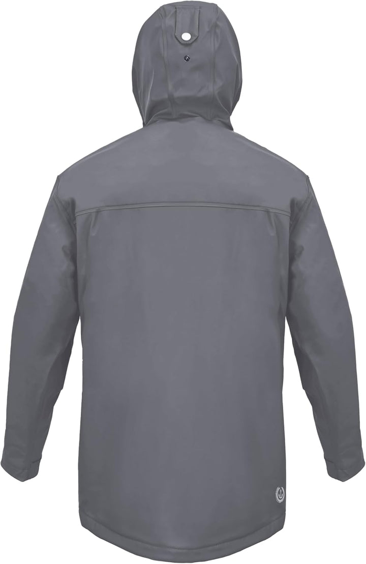 MADSea Herren Regenjacke Friesennerz warm mit Fleece gefüttert S Grau, S Grau