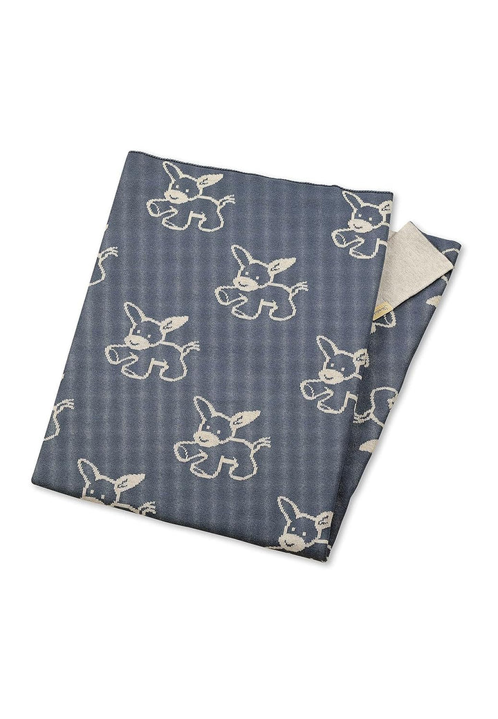 Sterntaler GOTS Strick-Schmusedecke Emmi Graublau One Size, Graublau One Size