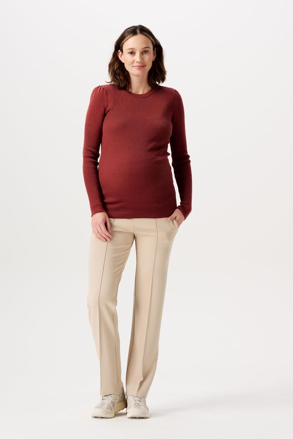 Noppies Damen Eili Straight Fit Pants OTB Hose M White Pepper - P427, M White Pepper - P427
