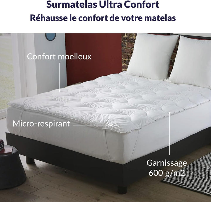 DODO Surconfort Steppbett 600 g, weiss, 160 x 200 cm, 160 x 200