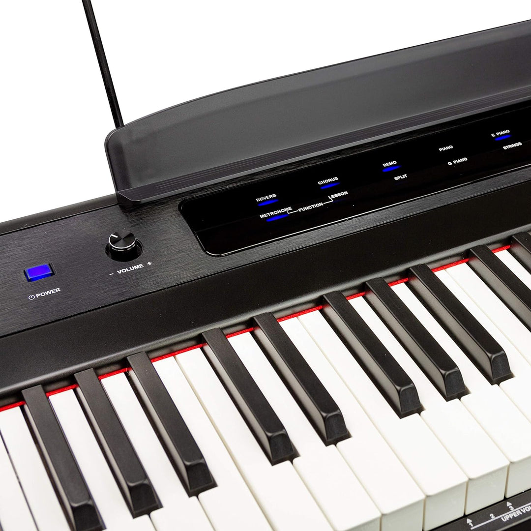 RockJam 88 Key Digital Piano Keyboard Piano with Full Size Semi-Weighted Keys, Power Supply, Sheet M