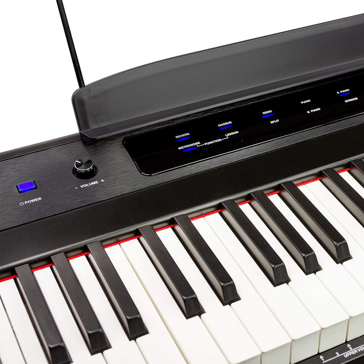 RockJam 88 Key Digital Piano Keyboard Piano with Full Size Semi-Weighted Keys, Power Supply, Sheet M