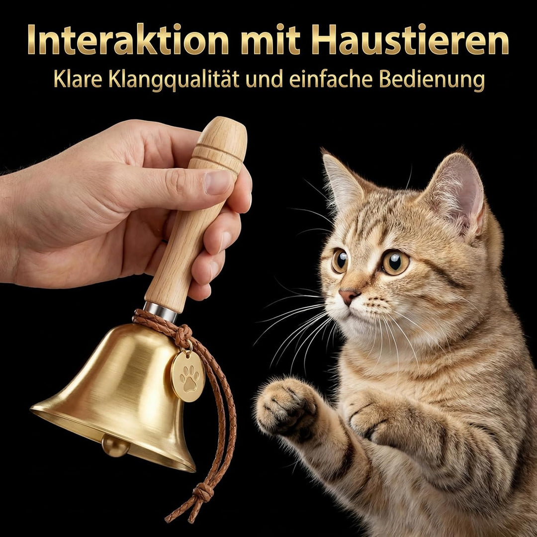 2er Set Hochwertiges Lauter Metallhandglocken Aus Messing Ideal für Festliche Anlässe Meditation Yog