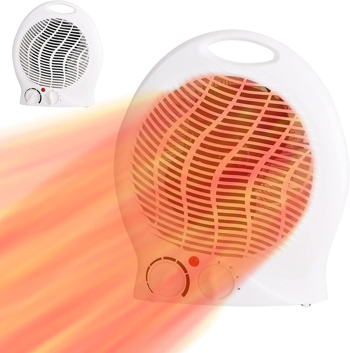 Heizlüfter mit 3 Heizstufen | kompaktes Heizgebläse | starkes Gebläse 2000W | mit Überhitzungsschutz