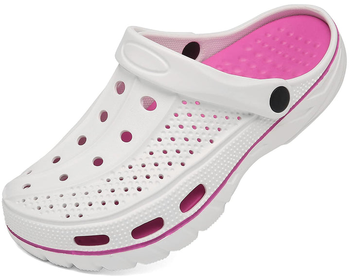 Unisex Clogs Pantoletten Sommer Hausschuhe Strand Sandalen Gartenschuhe mit Fussbett aus Weichem 38/