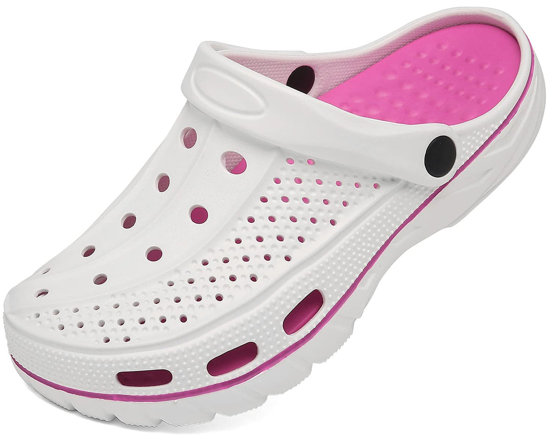 Unisex Clogs Pantoletten Sommer Hausschuhe Strand Sandalen Gartenschuhe mit Fussbett aus Weichem 36/