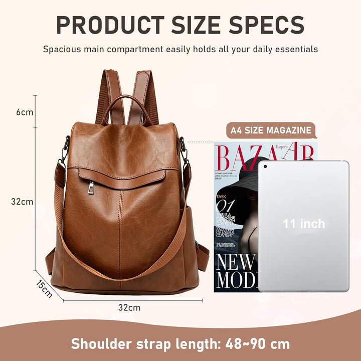 shepretty Damen Rucksack Anti Diebstahl Umhängetasche Multifunktions Schultaschen 099-0298pu-gelb M,
