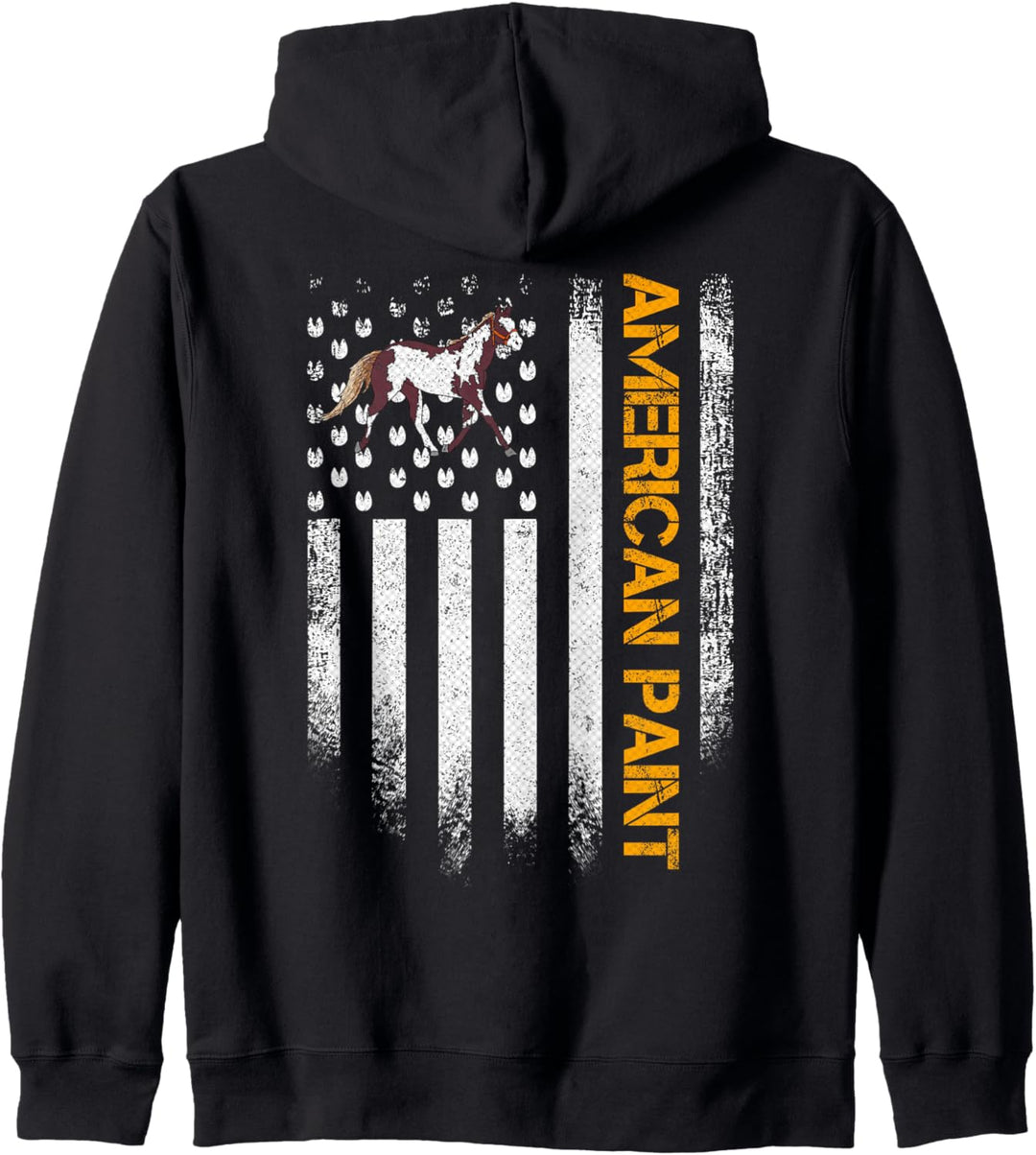 Vintage USA Amerikanische Flagge American Paint Horse Funny Kapuzenjacke