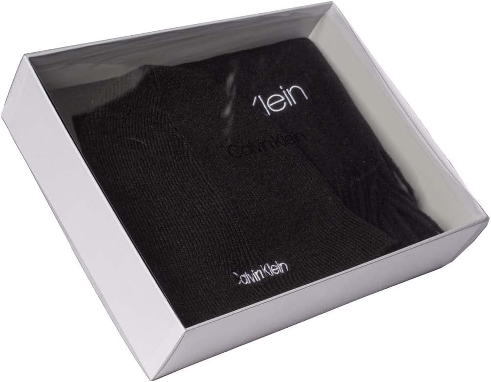 Calvin Klein Herren Basic Wool Scarf Beanie, Ck Black, One Size (2er Pack)