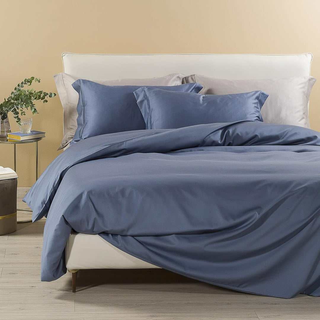 Caleffi Bettwäsche Set 4teilig aus 100% Baumwolle – Weiches und Elegantes Duvet Cover, Waschbar & Pf