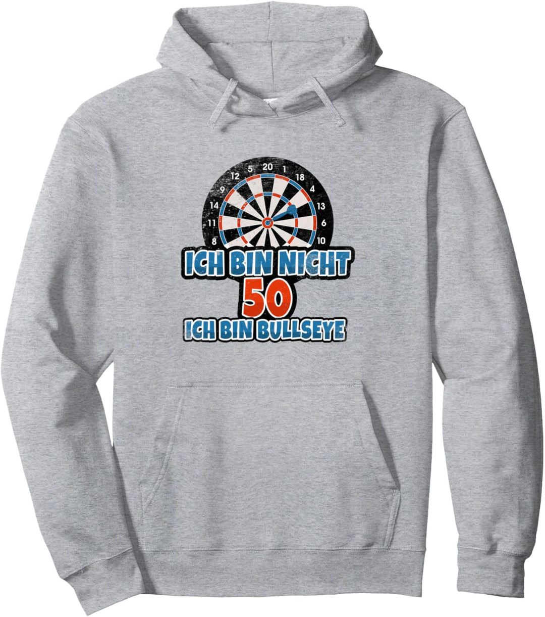 Ich bin nicht 50 ich bin bullseye | 50 Geburtstag Dart Pullover Hoodie