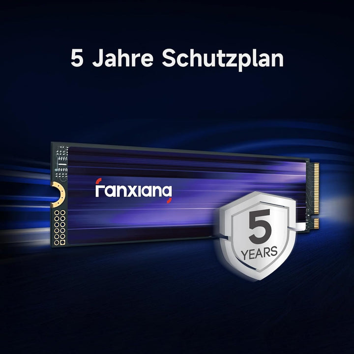 fanxiang S880 2TB PCIe 4.0 NVMe SSD M.2 2280 Internes Solid State Drive – Bis zu 7300 MB/s, Kompatib