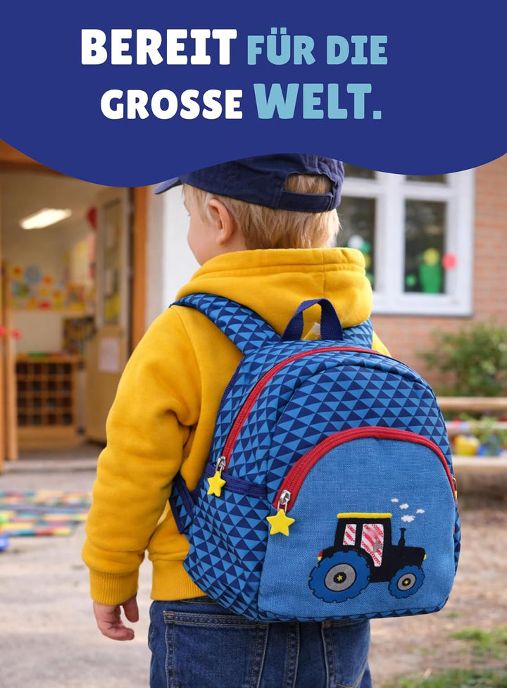 Familando Kinder Rucksack Die Spiegelburg TRAKTOR für Kinder ab 2 Jahren; ergonomisch, stabil &amp; leic