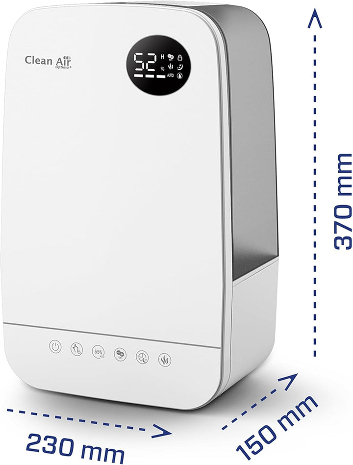 Luftbefeuchter mit Ionisator und Aromatherapie - Clean Air Optima CA-606W- Befeuchtungsleistung max.