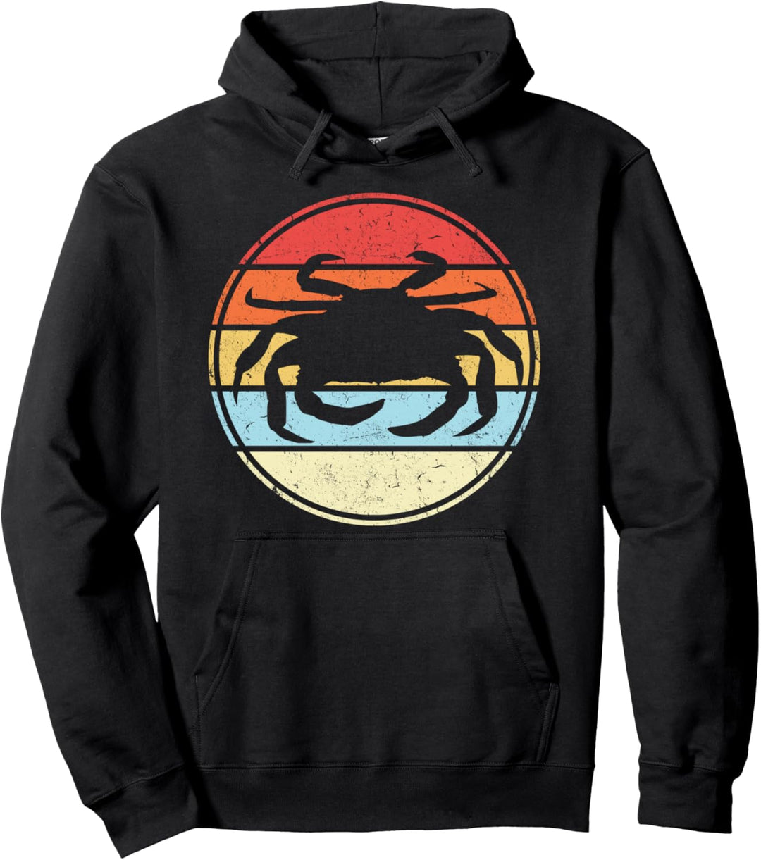 Vintage-Krabbe Grafische Silhouette 60er 70er Jahre Krabbe Pullover Hoodie