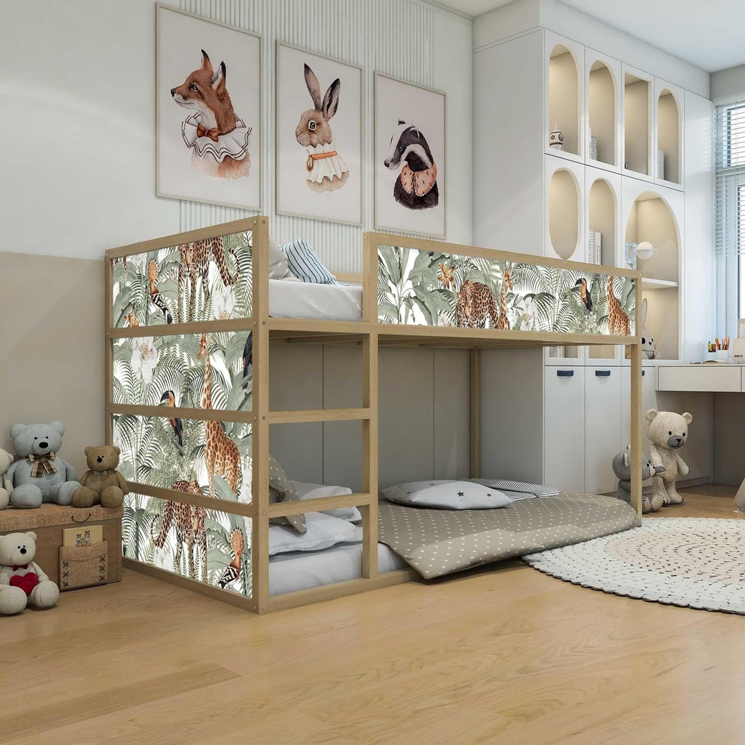 WANDKIND Aufkleber für IKEA KURA Kinderbett Hochbett Klebefolie Möbelfolie Sticker Kinderzimmer Dsch