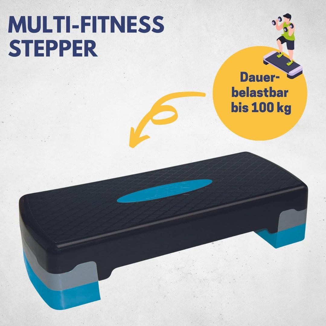 BEST SPORTING Multi-Fitness Stepper - 2 Fach höhenverstellbar I Max. Belastung: 100 kg I Aerobic Ste