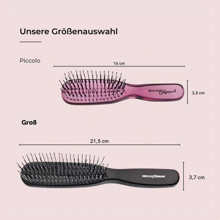 Hercules Sägemann s Zauberbürste Scalp Brush in ROSA - entwirren ohne Ziepen (8203) Large natur, Lar