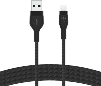 Belkin BoostCharge Pro Flex geflochtenes USB-A/Lightning-Kabel, 2 m, MFi-zertifiziertes Ladekabel fü