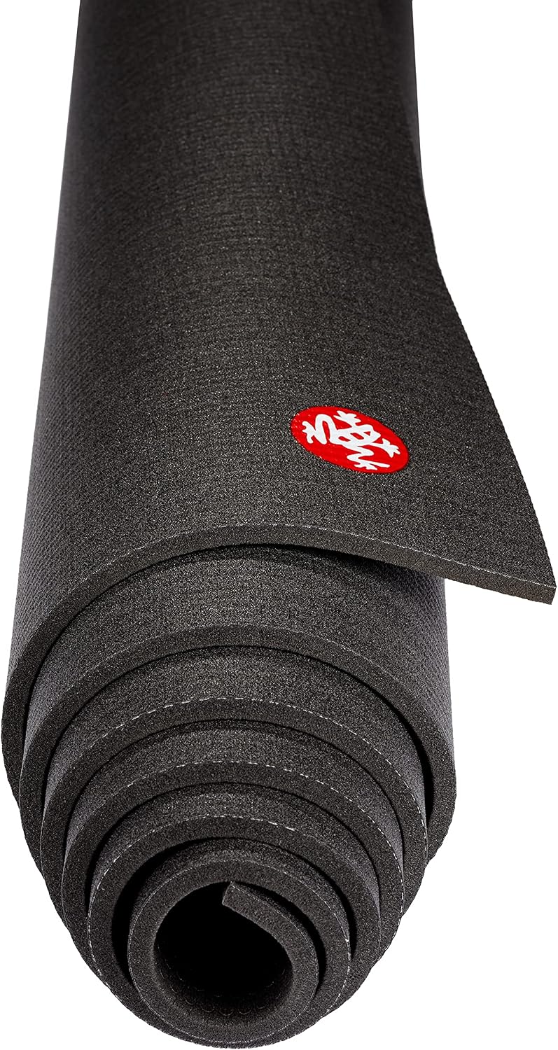 Manduka PRO Yoga and Pilates Mat Schwarz 215cm x 66cm x 6mm, Schwarz 215cm x 66cm x 6mm