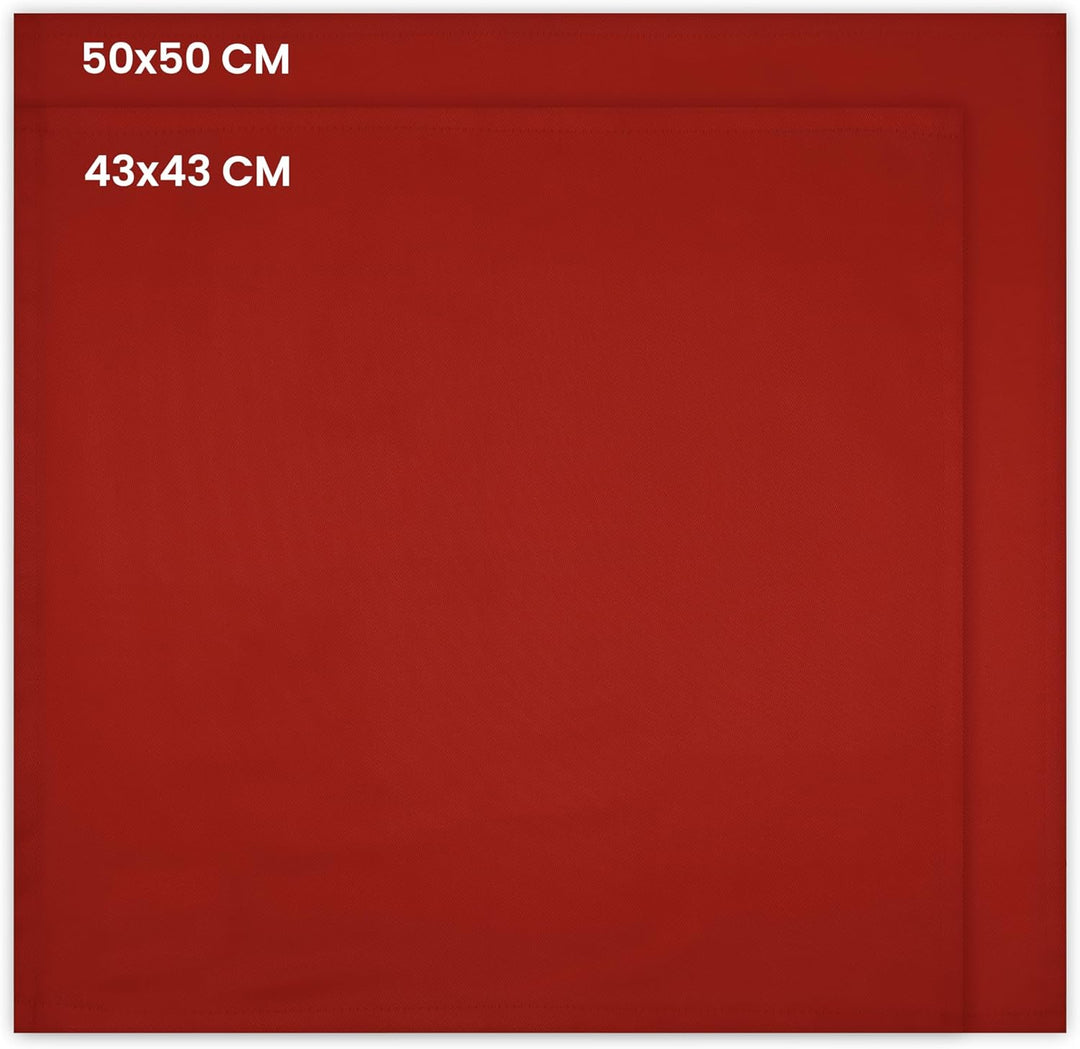 Utopia Kitchen Stoffservietten [12er Pack, Rot] 46x46 cm Waschbare Tischservietten für Hotel, Mittag