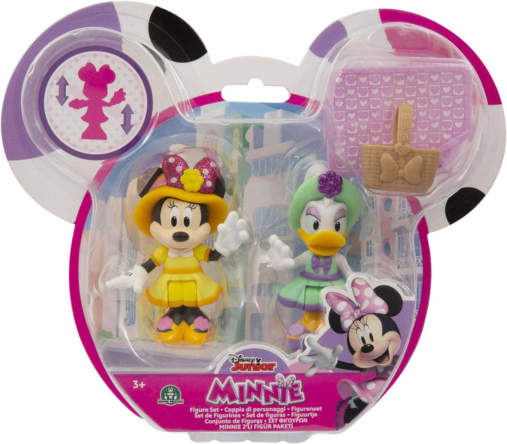 Giochi Preziosi Minnie, 2 bewegliche Figuren, 7,5 cm, mit Zubehör, Tea Party, Spielzeug für Kinder a