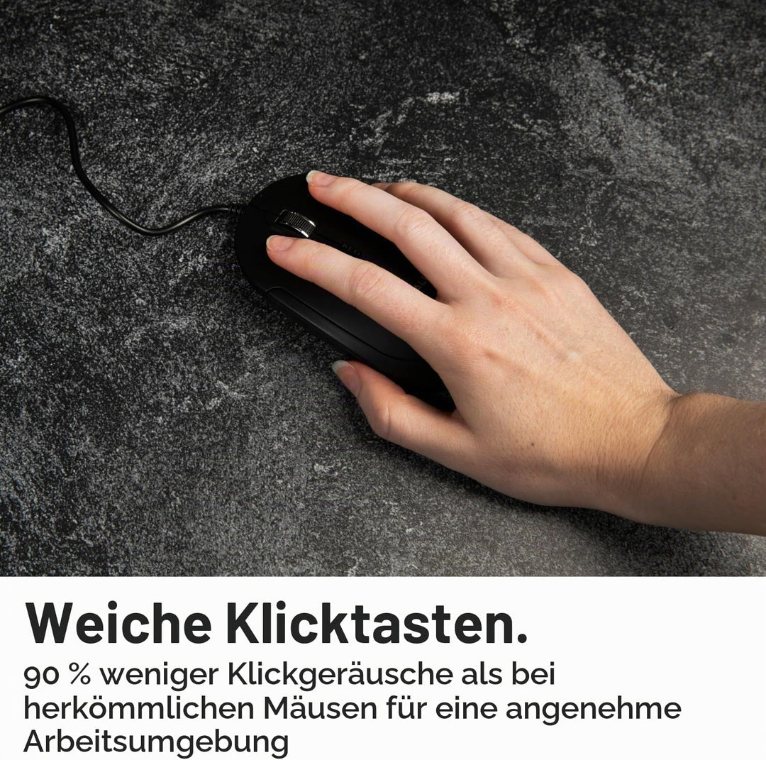 Macally Stille USB-Maus - Schlank &amp; Kompakt für Apple Mac oder Windows PC Laptop/Desktop - Mit Optis