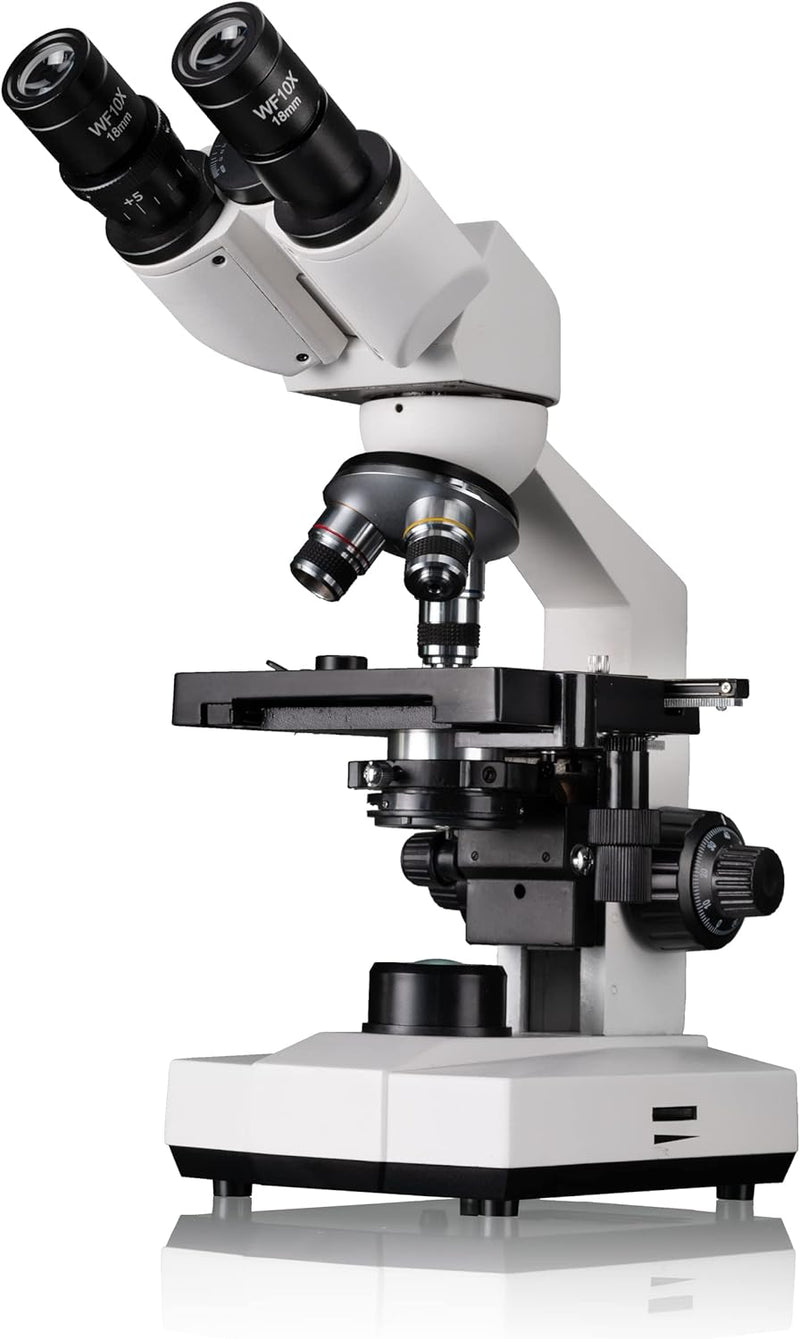 Bresser biologisches Durchlicht-Mikroskop, Erudit Basic Bino 40x-400x, Grob- und Feinfokussierung &