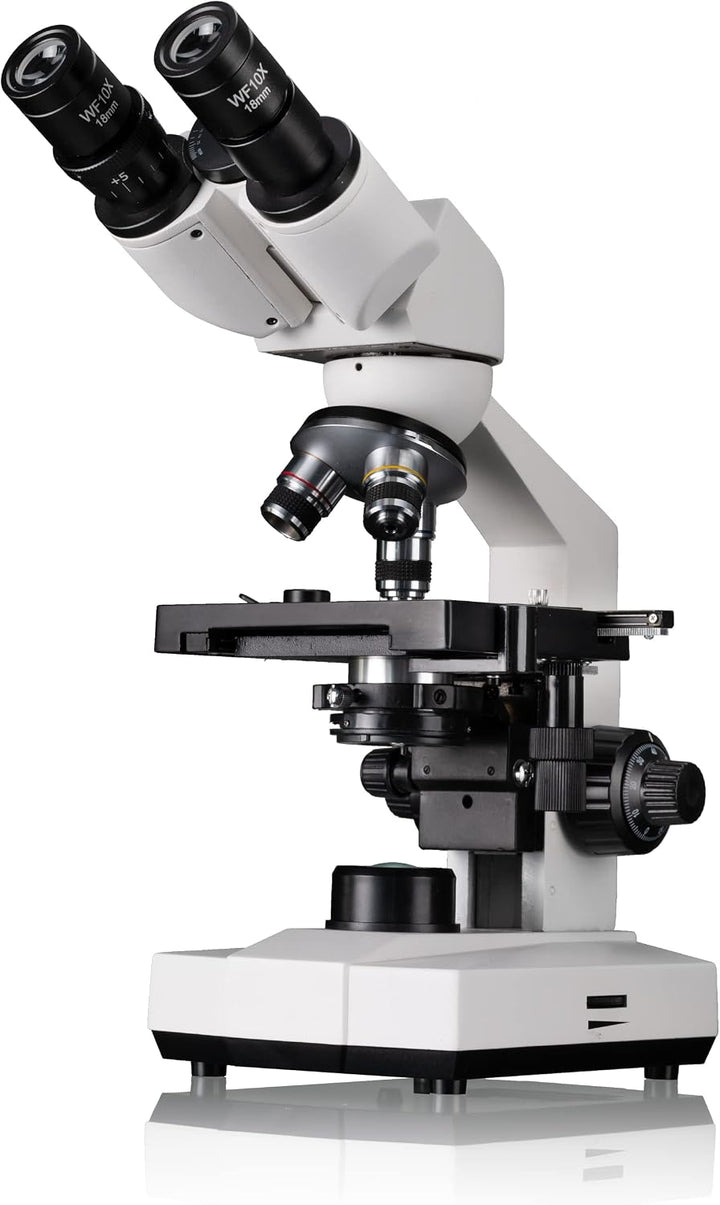 Bresser biologisches Durchlicht-Mikroskop, Erudit Basic Bino 40x-400x, Grob- und Feinfokussierung, s