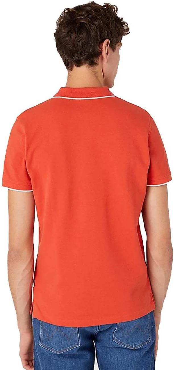 Wrangler Herren Polo Shirt Navy Shirt (1er Pack) XXL Rot, XXL Rot