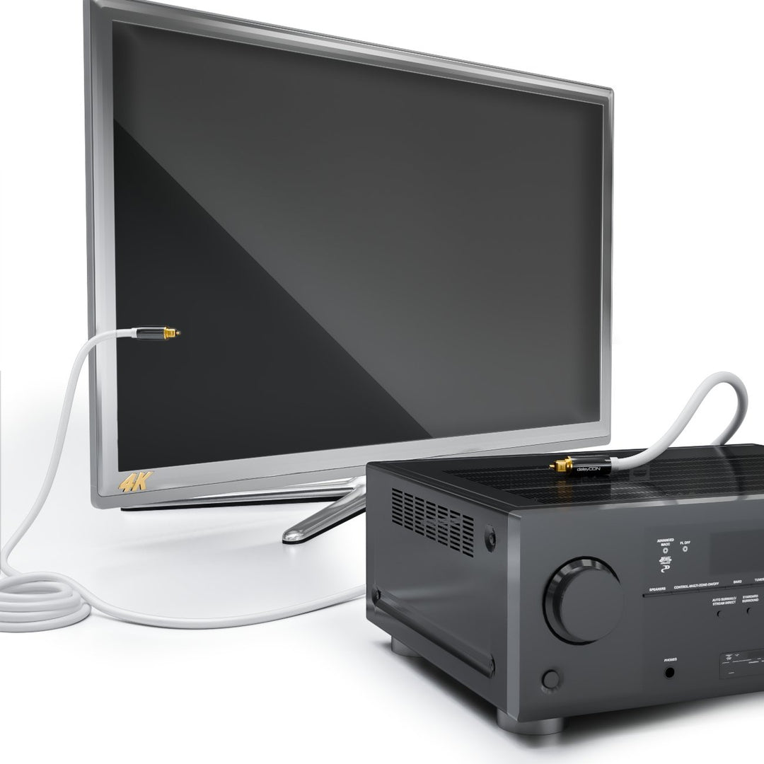 deleyCON 10m Optisches Digital Audio Kabel - S/PDIF - 2x Toslink Stecker - LWL Lichtwellenleiter Kab