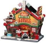 Lemax 25863-UK Santa's Wonderland Lighted Buildings: Santa's Hot Rod Garage