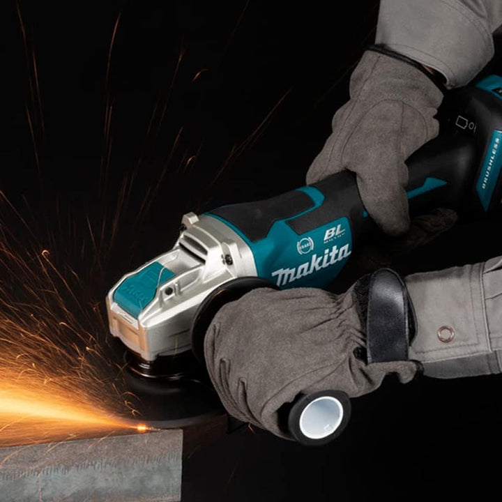 Makita DGA519ZJ Winkelschleifer 125 mm BL ADT AFT X-LOCK 18 V + Makpac Box, Blau