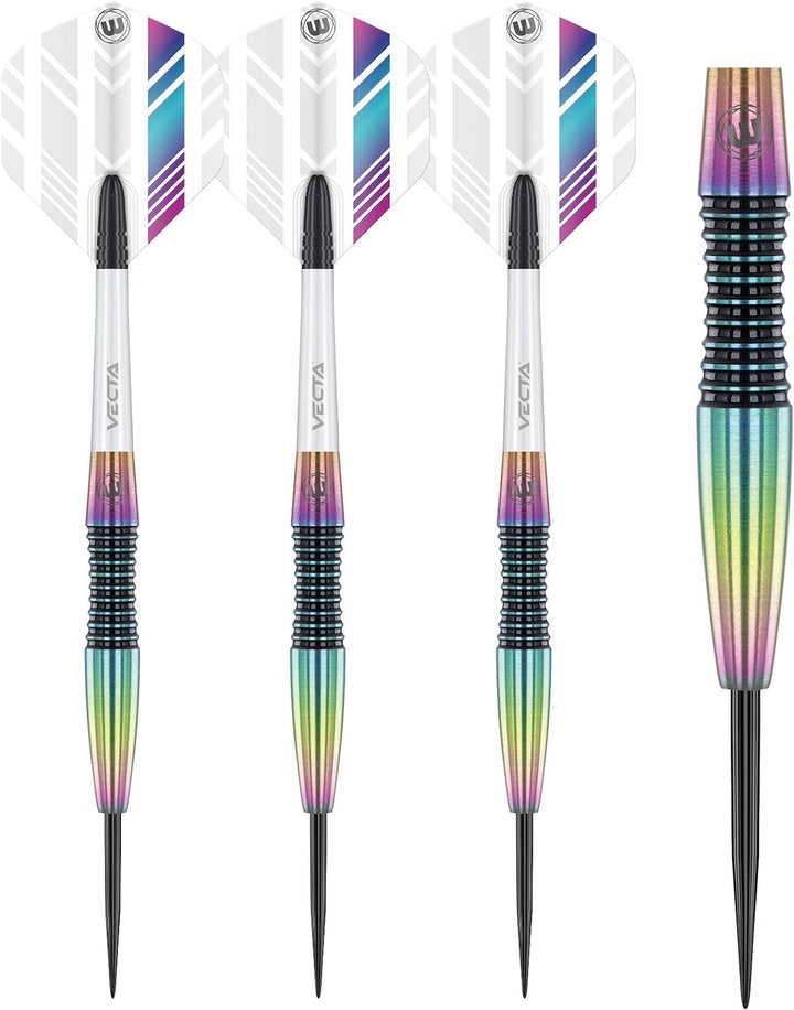 WINMAU Elektra Profi Wolfram Steeltip Dartpfeile Set mit Flights und Schäfte Gewicht: 22 g, Gewicht: