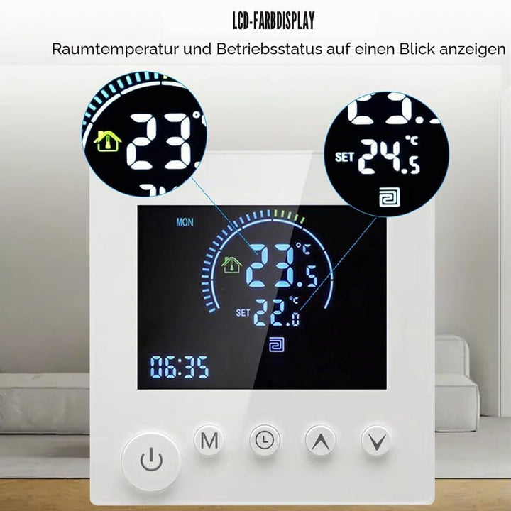 Thermostat Fussbodenheizung, Thermostat Heizung Smart Digital Raumthermostat Wandthermostat Programm