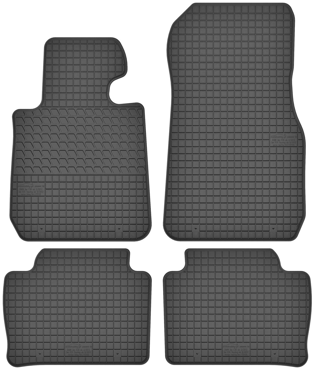 Gummimatten Gummi Fussmatten Satz für BMW 3 F30 / F31 (ab 2011) - Passgenau