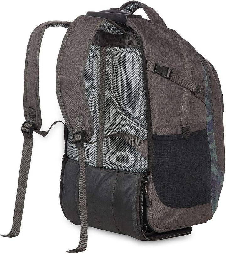 Fabrizio Bestway 2 Rad Rucksack Trolley Schultrolley Backpack Schulranzen mit Rollen, Farbe:Schwarz/