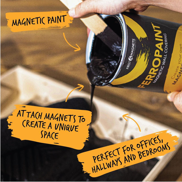 Ferropaint Magnetfarbe-Holzkohle-5 Liter (1