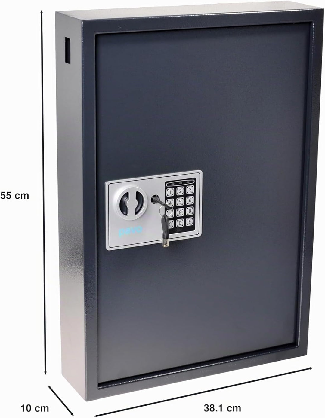 Pavo 8033911 Schlüssel-Kasten/Schrank/Tresor, High security mit elektronische Sicherung, 50 Haken mi