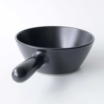 Alessi Mami Fondue Topf für Käse aus Keramik schwarz, Edelstahl, 24 cm