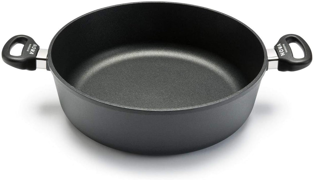 Aluguss Schmortopf, Innenhöhe von 7 cm, backofenfest bis 280 °C, Antihaft beschichtet, Induktion, Ma